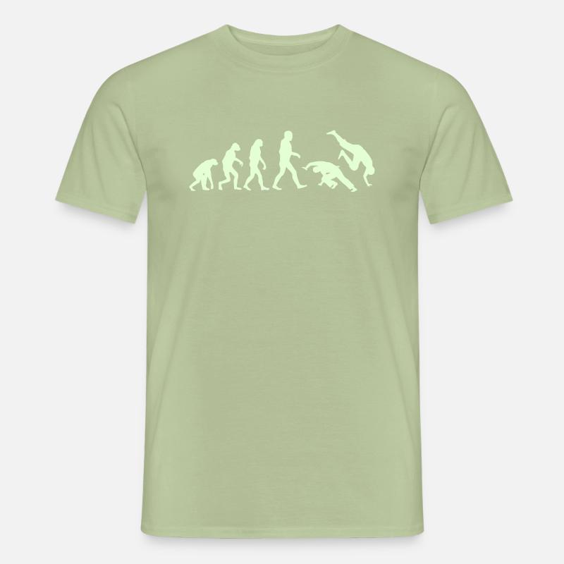 Capoeira Evolution logo - T-shirt homme - vert sauge