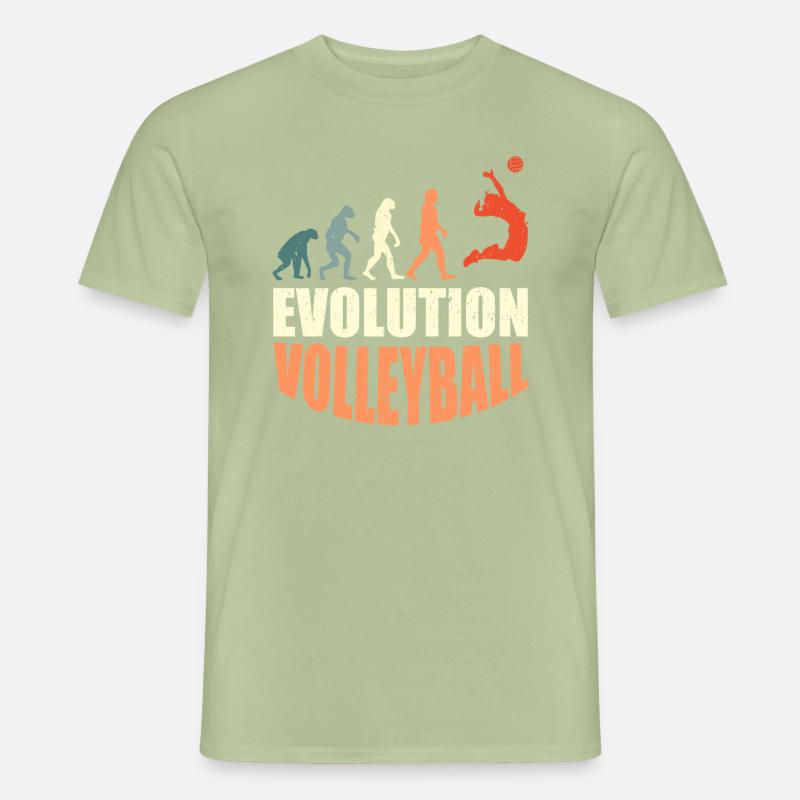 Volleyball Player Evolution Volleyball - Men’s T-shirt - sage
