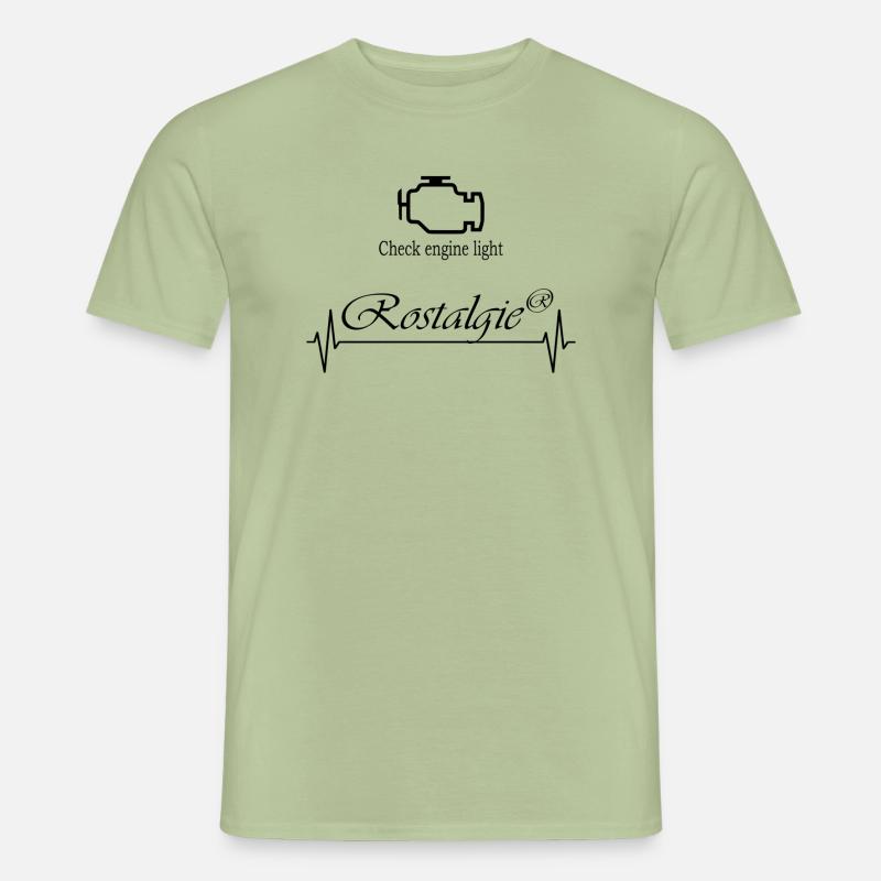 Check engine light - Motorkontrollleuchte - Männer T-Shirt - Sage