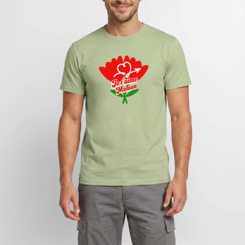 Ich liebe dich Mama Muttertag Männer T-Shirt