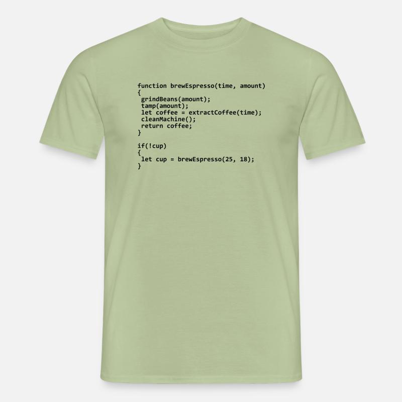 Espressoautomat Code - Männer T-Shirt - Sage