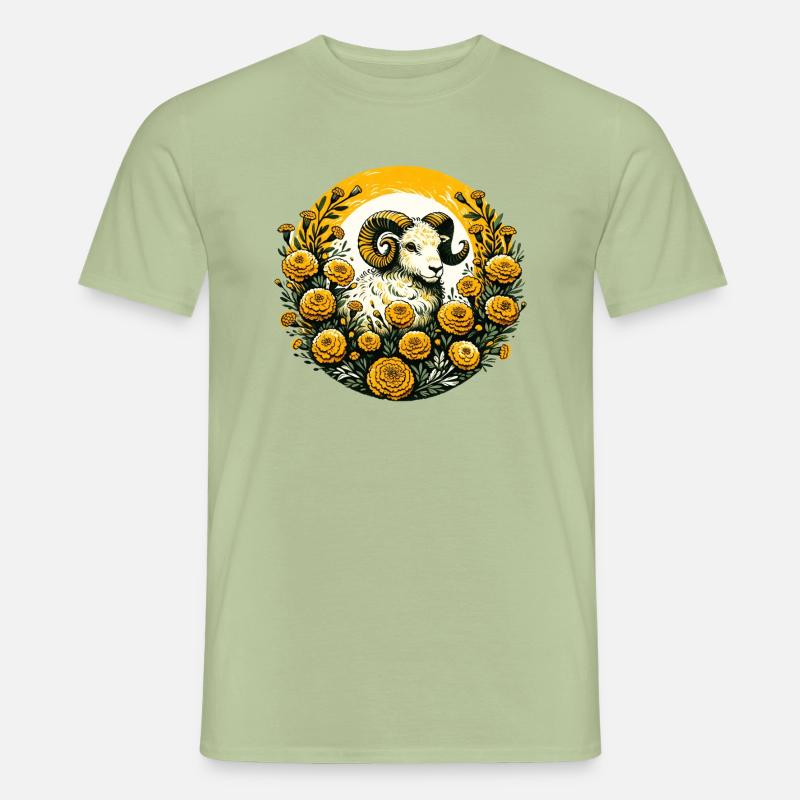 Widder Widder Ringelblume - Männer T-Shirt - Sage