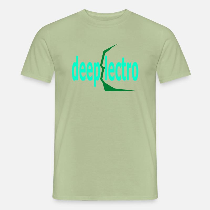 deep electro - T-shirt homme - vert sauge
