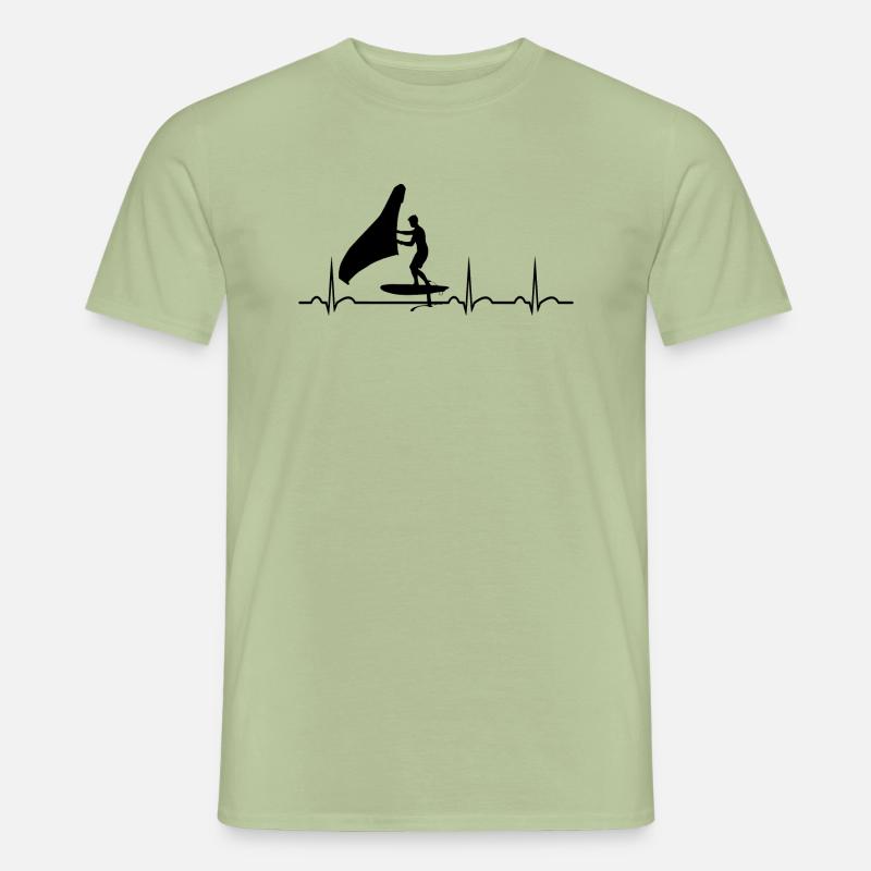 Hydrofoil Wingfoil Evolution Foil Wing Wingfoiling - Men’s T-shirt - sage