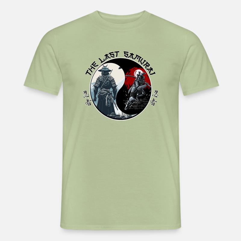 ying yang samurai - Männer T-Shirt - Sage