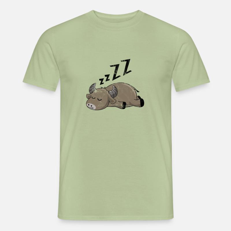 Schlafender Büffel - Männer T-Shirt - Sage