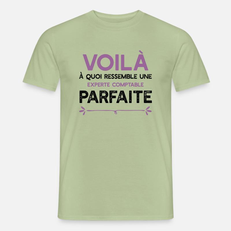 Une Experte comptable parfaite cadeau - T-shirt homme - vert sauge