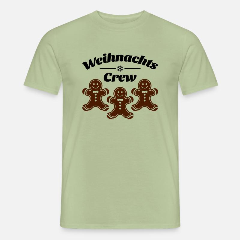weihnachts crew lebkuchenmann - Männer T-Shirt - Sage
