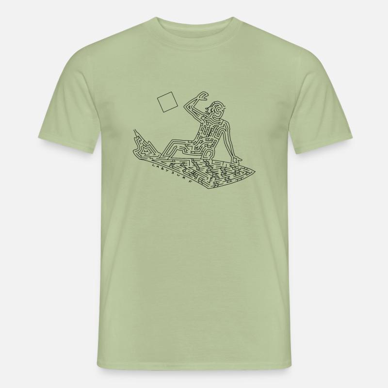 Surfer Maze (schwarze Version) - Männer T-Shirt - Sage