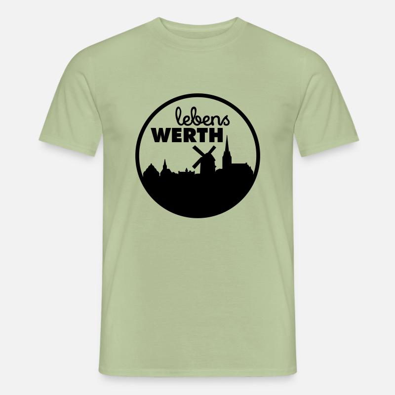 Werth Skyline / Isselburg Werth - Männer T-Shirt - Sage
