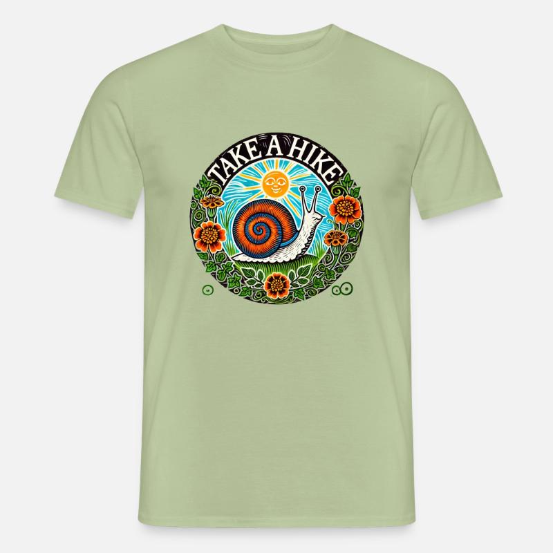 Wanderschnecke - Männer T-Shirt - Sage