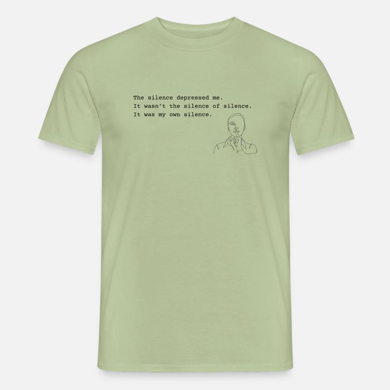 Sylvia Plath - Stille - Männer T-Shirt - Sage