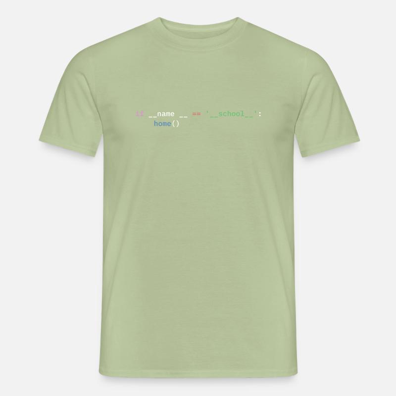 Python Programmer School Student Funny - Men’s T-shirt - sage
