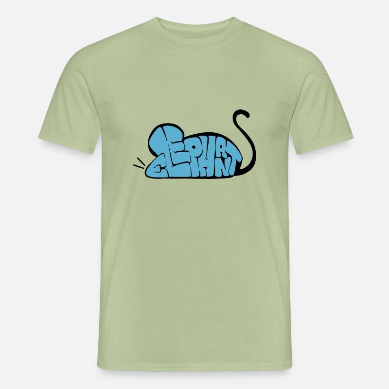 Graff Mouse-Elephant - Men’s T-shirt - sage