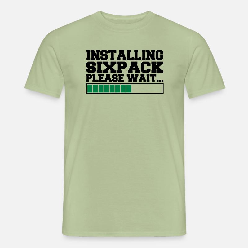 INSTALLING SIXPACK 2 - T-shirt homme - vert sauge