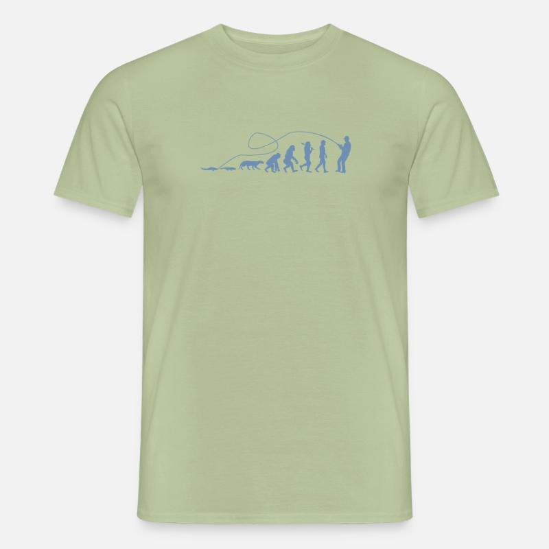 Evolution Angler TShirt - Männer T-Shirt - Sage