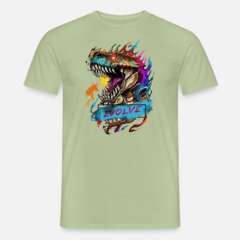 Roaring Evolution - Männer T-Shirt - Sage