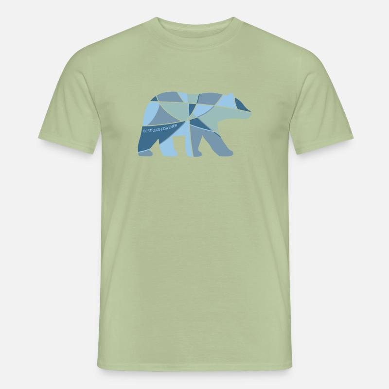 Bester Papa Bär - Männer T-Shirt - Sage