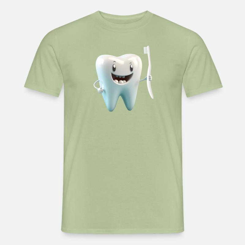 Happy Smiling Molar molar molar avec brosse à dents T-shirt homme