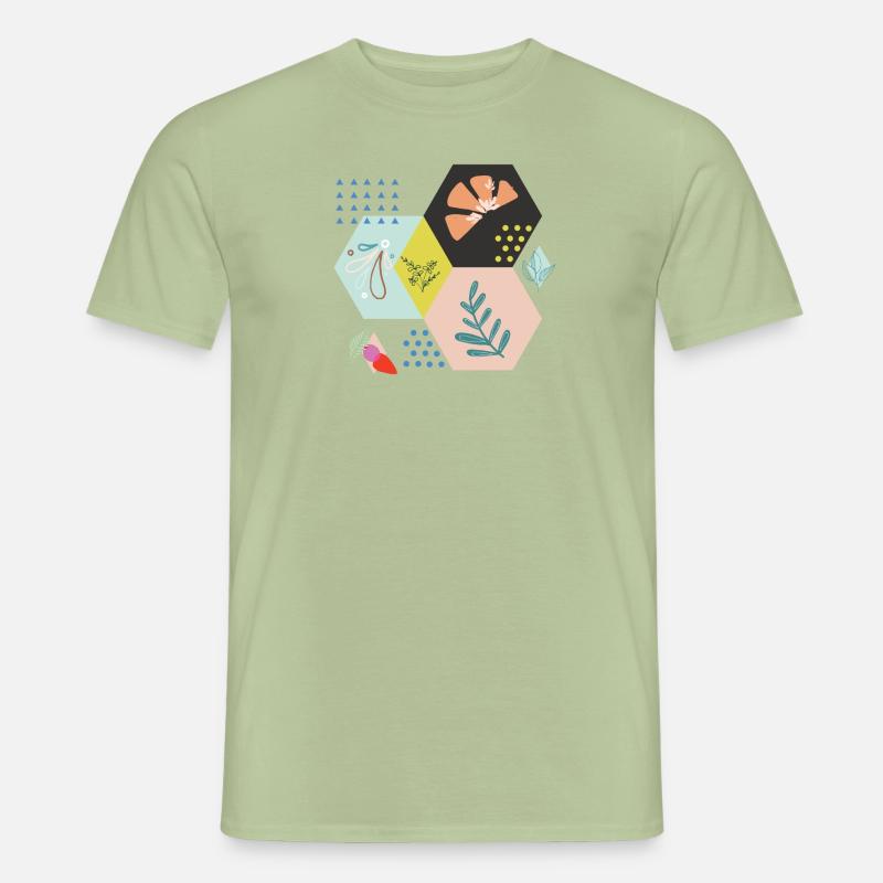 Blumensechseck Männer T-Shirt