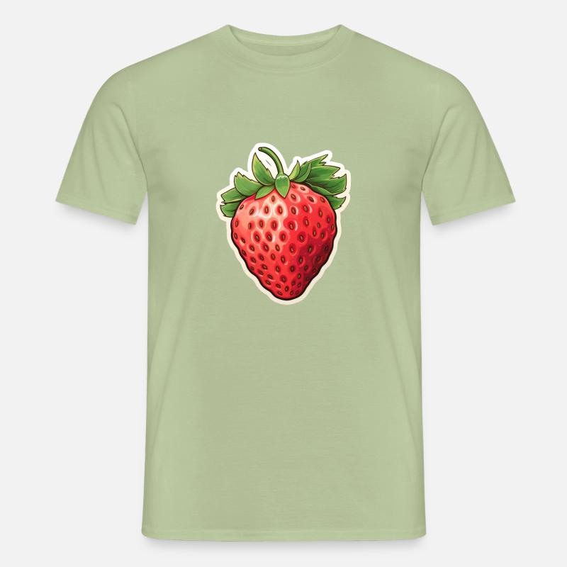 Erdbeere Einzelfrucht - Männer T-Shirt - Sage
