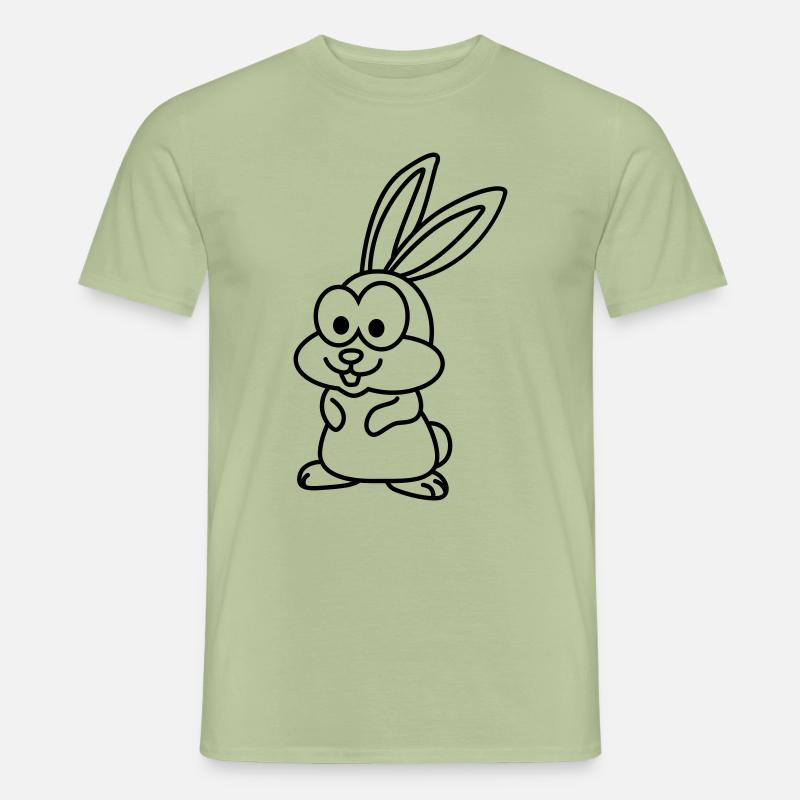 Hase Comic Tier - Männer T-Shirt - Sage