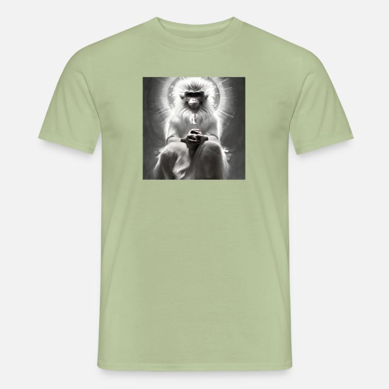 Serie: Wise Monkey - Männer T-Shirt - Sage