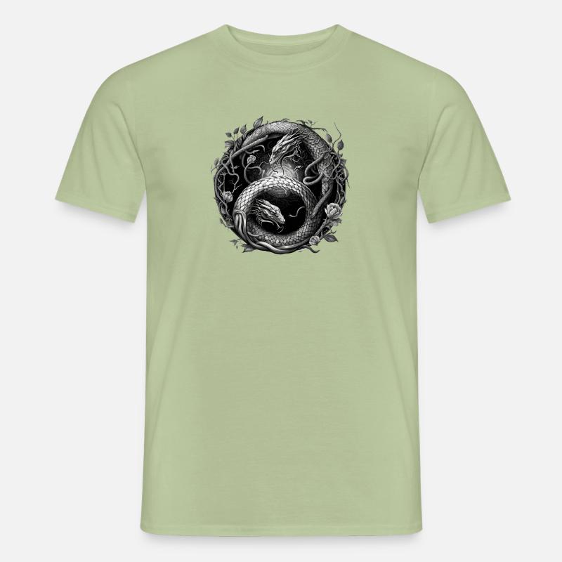 Two Aggressive Cobras - Männer T-Shirt - Sage