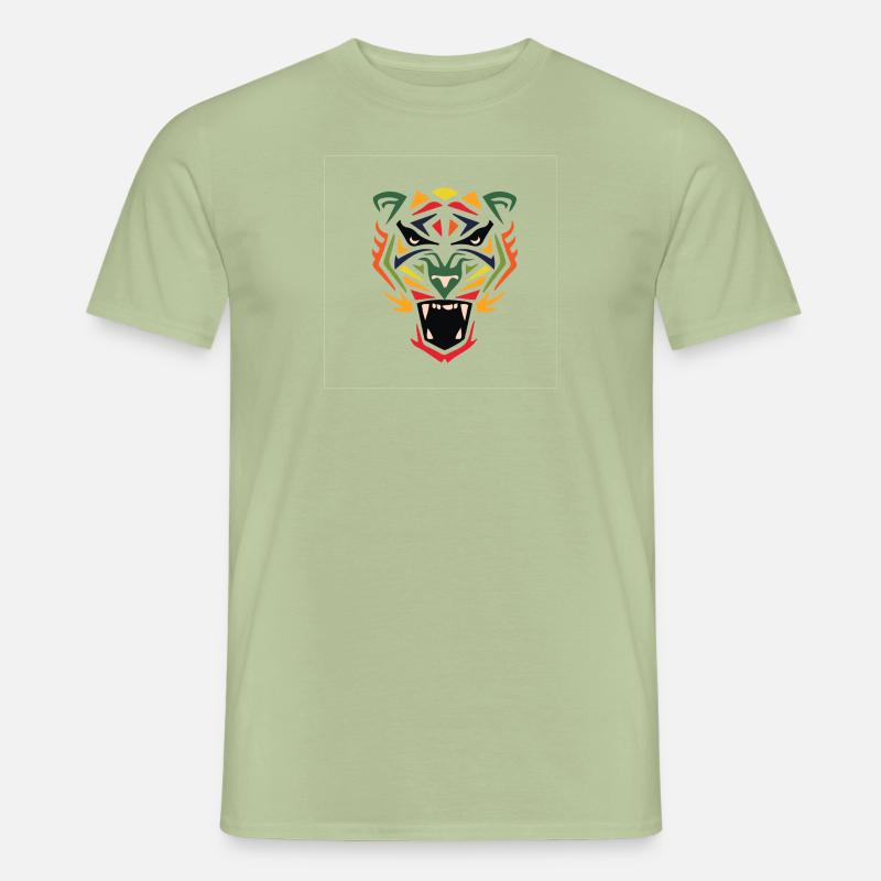 Tiger Kopfmaske Männer T-Shirt