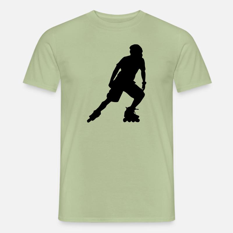 inline skating skates - Männer T-Shirt - Sage