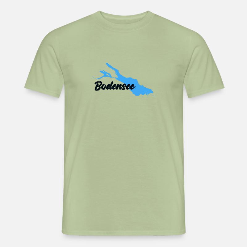 Bodensee schwarz - Männer T-Shirt - Sage