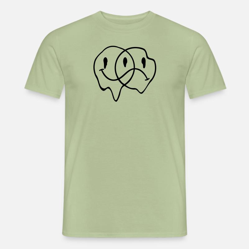 two smiley faces - Männer T-Shirt - Sage
