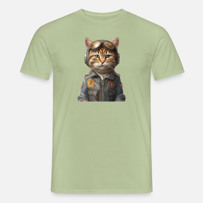 Cat Retro Pilot T-shirt homme