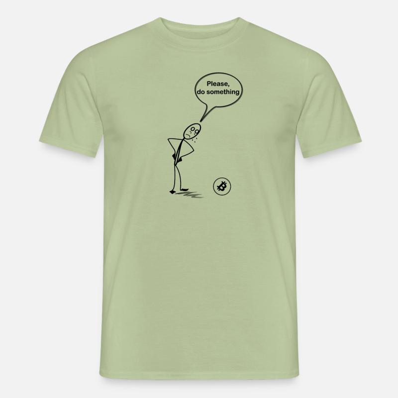 Bitcoin Do Something Crypto Meme Spaß - Männer T-Shirt - Sage