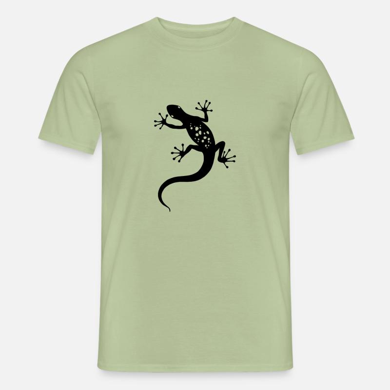 Gecko mit Flecken - Männer T-Shirt - Sage