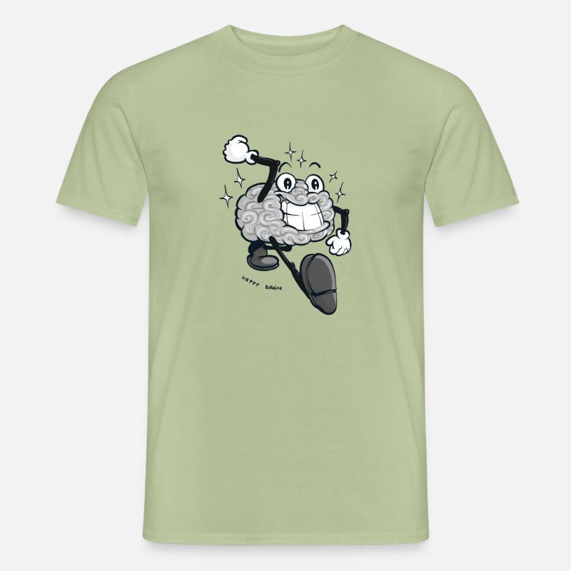 Happy Brain - Grey Version - Men’s T-shirt - sage
