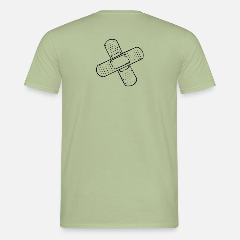Kreuz Pflaster Männer T-Shirt
