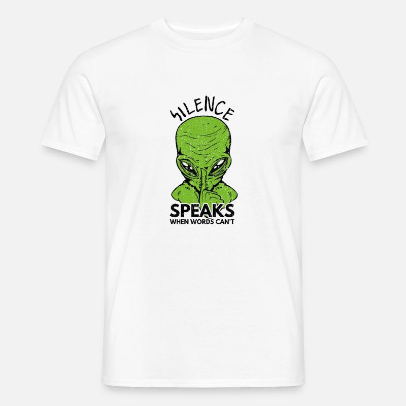 Silence Speaks When Words Can't - Deep Thinker Men’s T-shirt