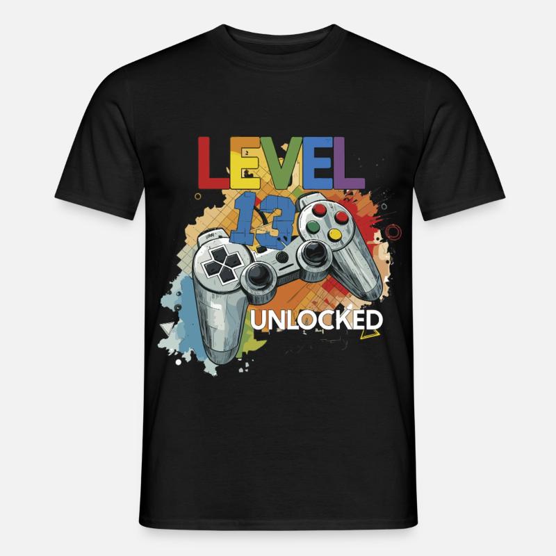 Level 13 Freigeschaltet Controller Graffiti Geburt - Männer T-Shirt - undefined