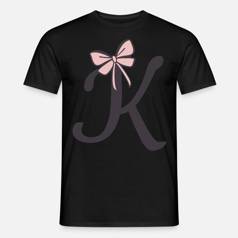 Anfangsbuchstabe K Schleifchen - Männer T-Shirt - undefined