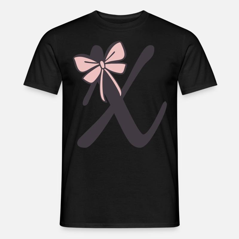 Anfangsbuchstabe X Schleifchen - Männer T-Shirt - undefined