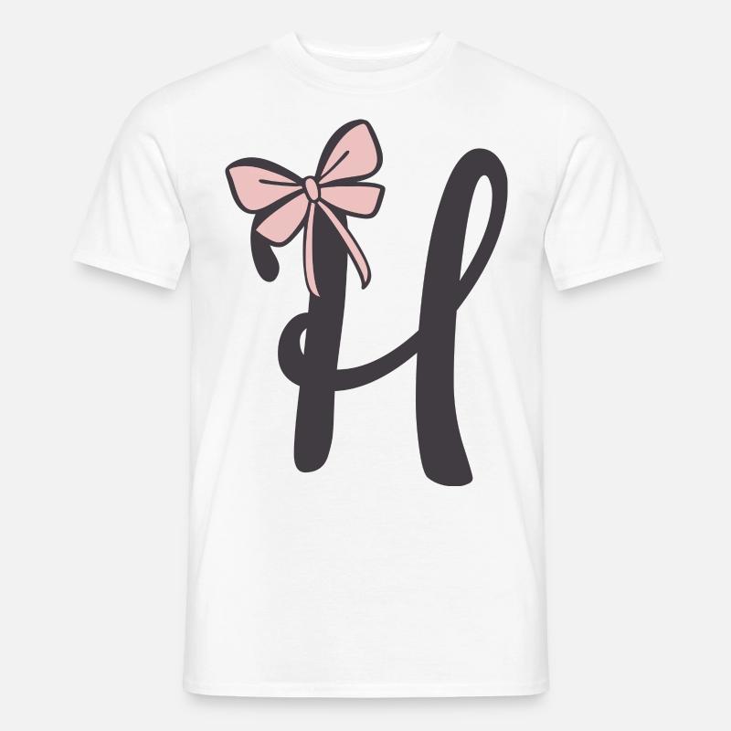 Initial letter H Ribbon Men’s T-shirt
