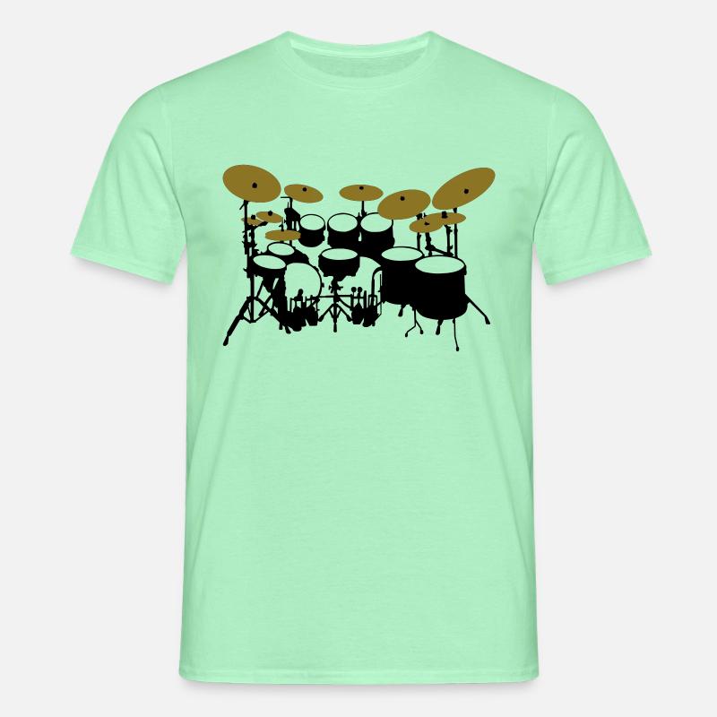 große Trommel-Kit - Männer T-Shirt - Mintgrün