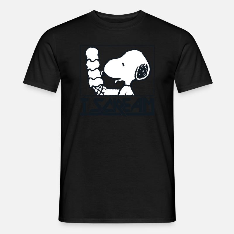 Peanuts Snoopy I Scream Icecream Eiscreme Witzig - Männer T-Shirt - 