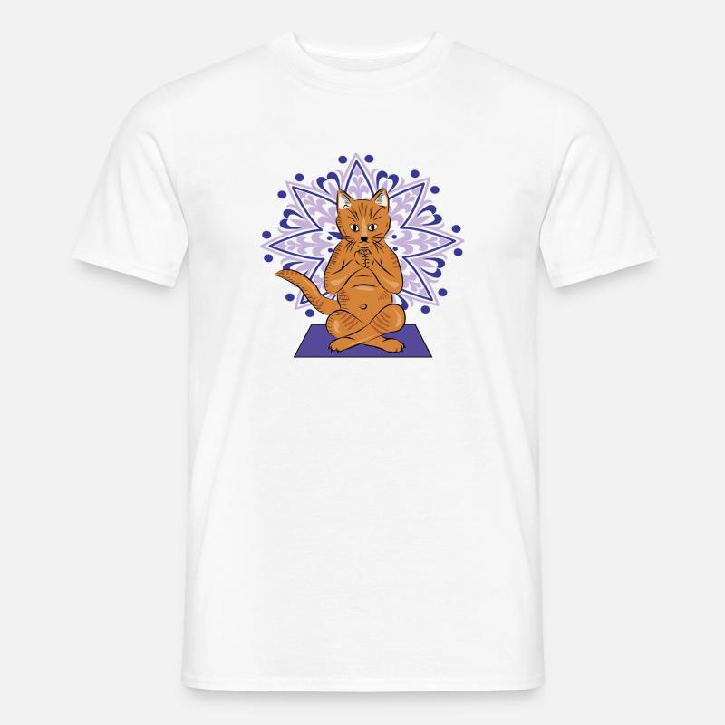 Meditative Cat Mandala Men’s T-shirt