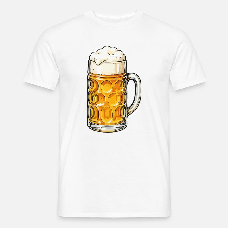 Tasse à bière avec mousse T-shirt homme