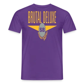 Maquette de T-shirt homme « Brutal Deluxe - L'Art de la Vitesse depuis 2095 » à imprimer et personnaliser