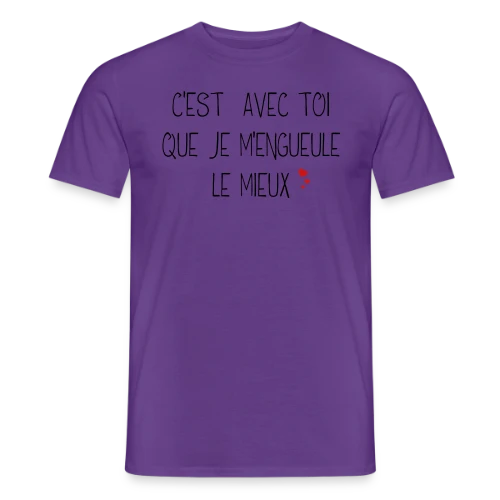 T-shirt Humour Couple : C'est avec toi que je m'engueule le mieux - T-shirt homme