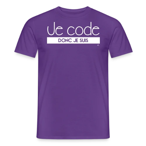 T-Shirt "Je Code Donc Je Suis" - Le Geek du Développement - T-shirt homme
