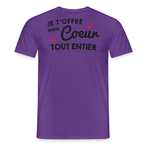 T-shirt Déclaration d'Amour - Mon Cœur Tout Entier - T-shirt homme